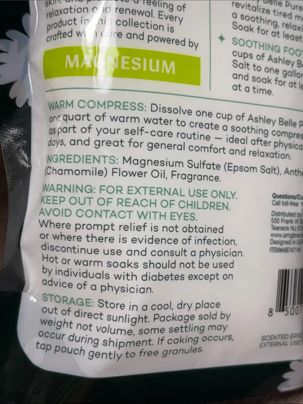 🌻5 for $30🌻 AshleyBelle Chamomile Pure Epsom Salt Soaking Solution